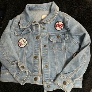 Minnie Mouse blue denim jacket for toddler girl, size 3T